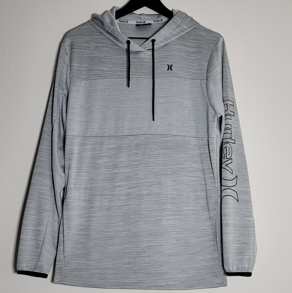 Hurley Greenwood Mens Hoodie Hooded Pullover Gray Size Medium